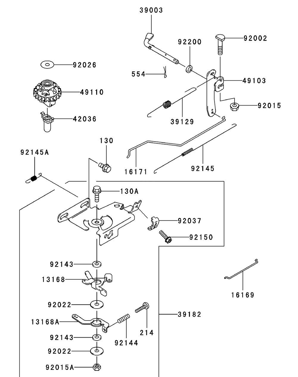 Fj180v-As08 Control Diagram and Parts List for 56A443TH (750-XP)(2008 & Before) Cub Cadet Lawn Mower